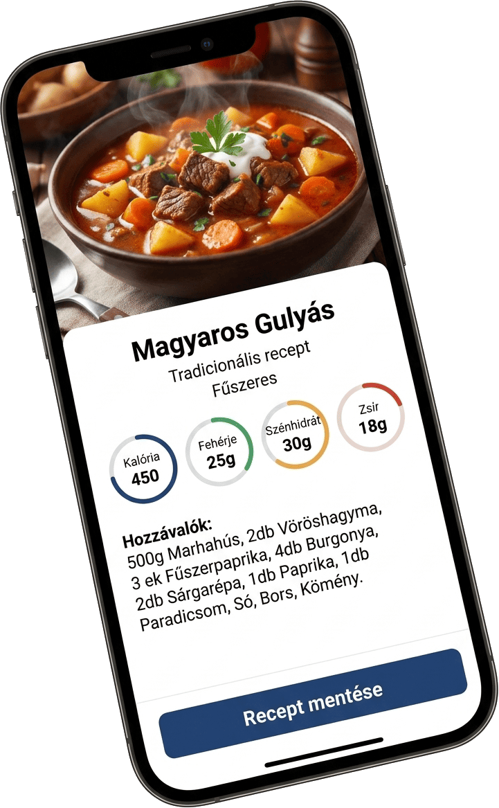 Kalóriaszámláló alkalmazás mobilra